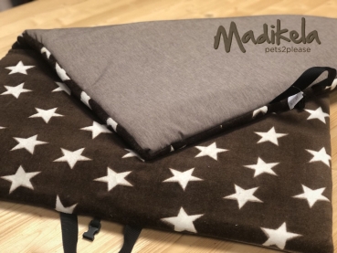 Preview: Outdoordecke Standard - Sterne beige - braun 68 x 98 cm Preview: Outdoordecke Standard - Sterne beige - braun 68 x 98 cm